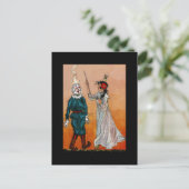 Vintages Tin Woodman-Bild von Scarecrow Postkarte (Stehend Vorderseite)