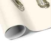 Vintages Tischbesteck, das Set-Verpackungs-Papier Geschenkpapier (Rolleneckpunkt)