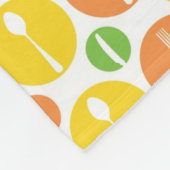 Vintages Tischbesteck-Muster Fleecedecke (Ecke)