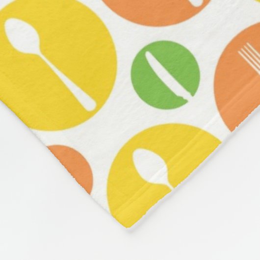 Vintages Tischbesteck-Muster Fleecedecke (Ecke)