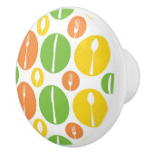 Vintages Tischbesteck-Muster Keramikknauf (Rechts)