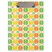 Vintages Tischbesteck-Muster Klemmbrett (Vorderseite)