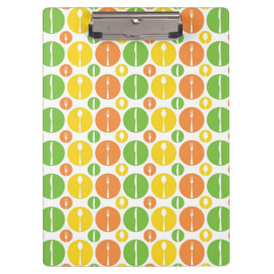 Vintages Tischbesteck-Muster Klemmbrett