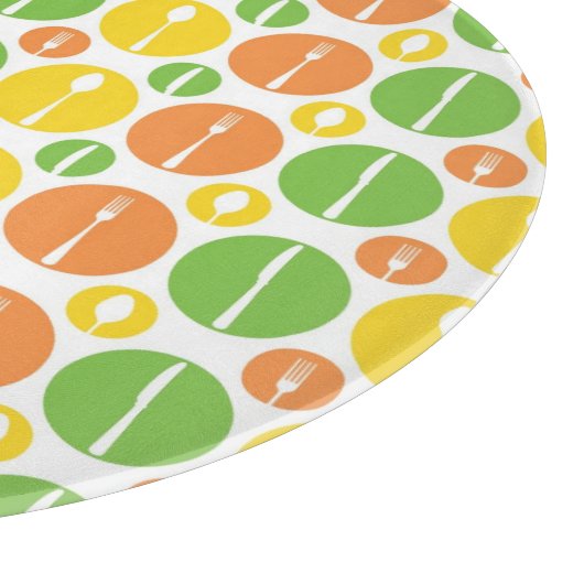 Vintages Tischbesteck-Muster Schneidebrett (Ecke)