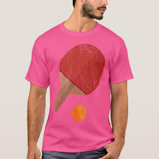 Vintages Tischtennis T-Shirt Retro Ping Pong