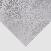 Vintages Tissue Paper "Grau Damaskus" Seidenpapier (Detail)