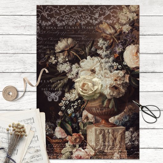 Vintages Tissue-Papier für Creme und Brauntöne Seidenpapier