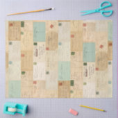 Vintages Tissue-Papier für die Postkarte Seidenpapier (Basteln)