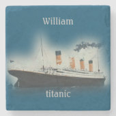 Vintages Titanic Ocean Liner Sea Name Ship Steinuntersetzer (Vorderseite)