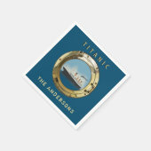 Vintages Titanic Personalisiert Dinner Party Serviette (Ecke)