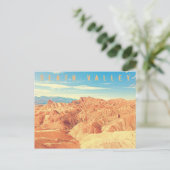 Vintages Todestal Wüstenreise nach Kalifornien Postkarte (Stehend Vorderseite)