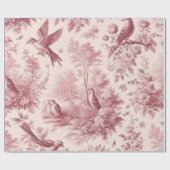 Vintages Toile Pink-Muster Geschenkpapier (Flach)