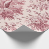 Vintages Toile Pink-Muster Geschenkpapier (Ecke)