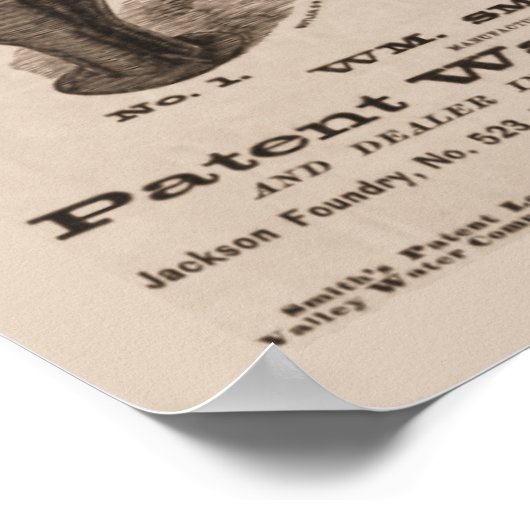 Vintages Toilettenpapier Poster (Ecke)