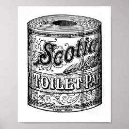 Vintages Toilettenpapier Poster