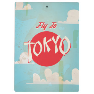 Vintages Tokio, Japan Reiseposter Klemmbrett