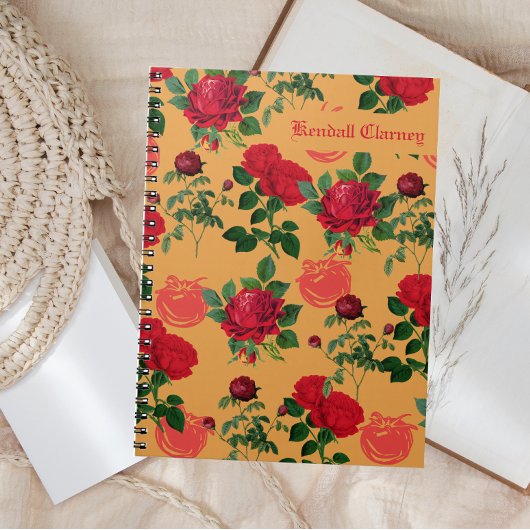 Vintages Tomatenmuster Notizblock