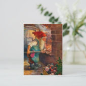 Vintages Tomte oder Nisse Gingerbread Baker Beauti Postkarte (Stehend Vorderseite)