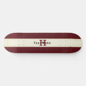 Vintages Tone Red Skateboard mit Namen HAMbyWG (Horizontal)