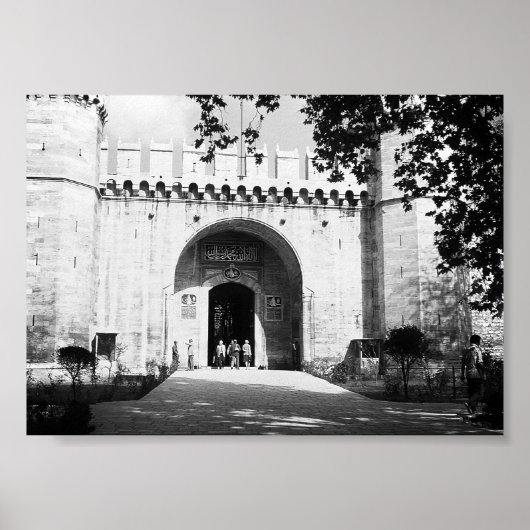 Vintages Tor zum Palast Istanbul Topkapi Poster (Vorne)