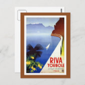 Vintages Torbole Riva Gardasee Italienische Reise Postkarte (Vorne/Hinten)