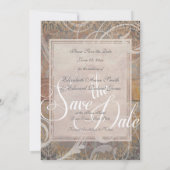 Vintages toskanisches Save the Date Foto (Rückseite)