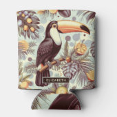 Vintages Toucan Tropical Pattern Dosenkühler (Rückseite)