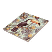Vintages Toucan Tropical Pattern Fliese (Seite)