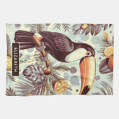 Vintages Toucan Tropical Pattern Geschirrtuch (Horizontal)