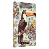 Vintages Toucan Tropical Pattern Klemmbrett (Rechts)