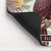 Vintages Toucan Tropical Pattern Mousepad (Ecke)
