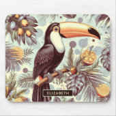 Vintages Toucan Tropical Pattern Mousepad (Vorne)