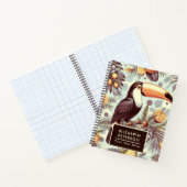 Vintages Toucan Tropical Pattern Notizblock (Innenseite)