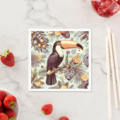 Vintages Toucan Tropical Pattern Serviette (Beispiel)