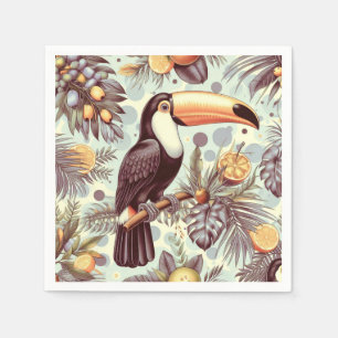 Vintages Toucan Tropical Pattern Serviette