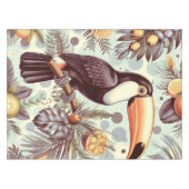 Vintages Toucan Tropical Pattern Tischdecke (Vorderseite (Horizontal))