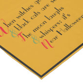 Vintages traditionelles Halloweengedicht, Hexe und Kurzer Tischläufer (Ecke)