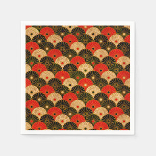 Vintages traditionelles japanisches Papier drucken Serviette