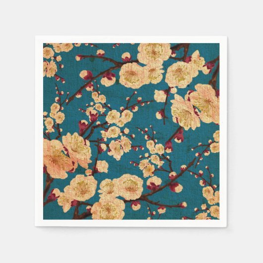 Vintages traditionelles japanisches Papier drucken Serviette (Vorderseite)