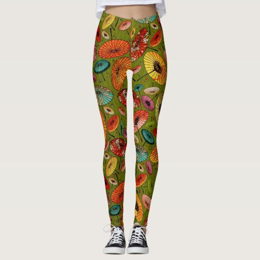 Vintages traditionelles japanisches Papier Leggings (Vorderseite)