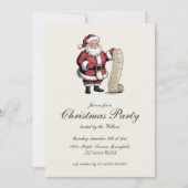 Vintages traditionelles Weihnachtsfest Party Einladung (Vorderseite)