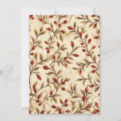 Vintages traditionelles Weihnachtsfest Party Einladung (Rückseite)