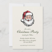 Vintages traditionelles Weihnachtsfest Party Einladung (Vorderseite)