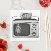 Vintages tragbares Fernsehpapier Napkins Serviette (Beispiel)