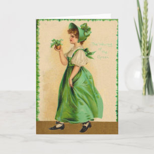 Vintages Tragen der grünen des St Patrick Karte