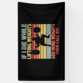 Vintages Trainingsgerät, wenn ich beim Gewichthebe Banner (Vertikal)