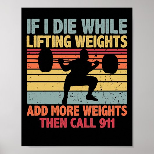 Vintages Trainingsgerät, wenn ich beim Gewichthebe Poster (Vorne)