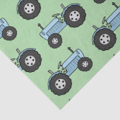 Vintages Traktor-blaues Abpackpapier Seidenpapier (Detail)