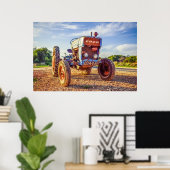 Vintages Traktorenlandplakat Poster (Heimbüro)