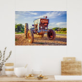 Vintages Traktorenlandplakat Poster (Küche)